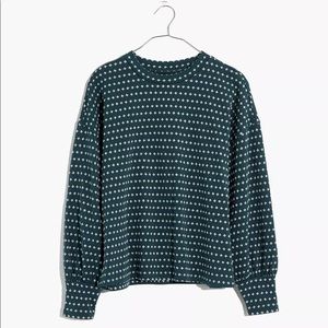 Floral Jacquard Puff-Sleeve Top Madewell